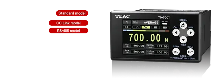Digital Indicator TD-700T Standard model TD-700T (CCL) CC-Link model TD-700T (485) RS-485 model