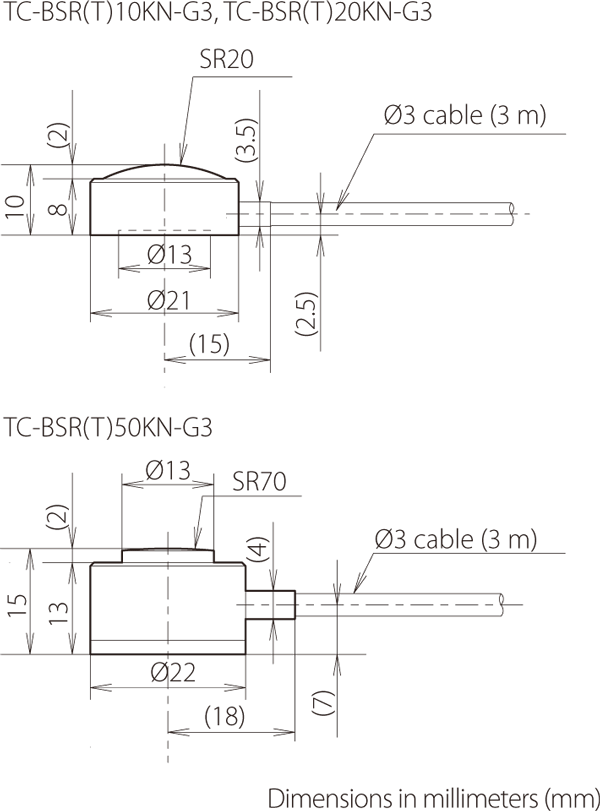 TC-BSR(T)☐☐KN-G3 Outline Dimensions